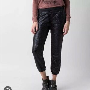 Amuse black sequins mason jogger